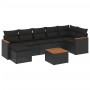 Set de sofás de jardín 8 piezas y cojines ratán sintético negro de , Conjuntos de jardín - Ref: Foro24-3258597, Precio: 502,3...
