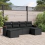 Set de sofás de jardín 6 piezas y cojines ratán sintético negro de , Conjuntos de jardín - Ref: Foro24-3258618, Precio: 401,2...