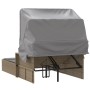 Tumbona doble con capota y cojines ratán sintético beige mix de , Tumbonas - Ref: Foro24-365811, Precio: 336,34 €, Descuento: %