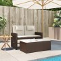 Sillón reclinable de jardín con cojines ratán sintético marrón de , Bancos de jardín - Ref: Foro24-365818, Precio: 298,85 €, ...