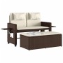 Sillón reclinable de jardín con cojines ratán sintético marrón de , Bancos de jardín - Ref: Foro24-365818, Precio: 298,85 €, ...