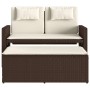 Sillón reclinable de jardín con cojines ratán sintético marrón de , Bancos de jardín - Ref: Foro24-365818, Precio: 298,85 €, ...