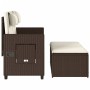 Sillón reclinable de jardín con cojines ratán sintético marrón de , Bancos de jardín - Ref: Foro24-365818, Precio: 298,85 €, ...