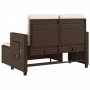 Sillón reclinable de jardín con cojines ratán sintético marrón de , Bancos de jardín - Ref: Foro24-365818, Precio: 298,85 €, ...