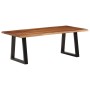 Mesa de centro madera maciza de acacia marrón miel 110x55x40 cm de , Mesas de centro - Ref: Foro24-374950, Precio: 132,22 €, ...