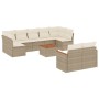 Juego de sofás jardín con cojines beige 10 pzas ratán sintético de , Conjuntos de jardín - Ref: Foro24-3258698, Precio: 691,3...