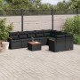 Set de sofás de jardín 10 pzas cojines ratán sintético negro de , Conjuntos de jardín - Ref: Foro24-3258709, Precio: 661,54 €...