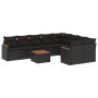Set de sofás de jardín 10 pzas cojines ratán sintético negro de , Conjuntos de jardín - Ref: Foro24-3258709, Precio: 661,54 €...