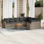 Set de sofás de jardín 10 pzas con cojines ratán sintético gris de , Conjuntos de jardín - Ref: Foro24-3258714, Precio: 596,7...