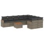 Set de sofás de jardín 10 pzas con cojines ratán sintético gris de , Conjuntos de jardín - Ref: Foro24-3258714, Precio: 596,7...