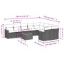 Set de sofás de jardín 10 pzas con cojines ratán sintético gris de , Conjuntos de jardín - Ref: Foro24-3258714, Precio: 596,7...