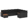 Set de sofás de jardín 10 pzas cojines ratán sintético negro de , Conjuntos de jardín - Ref: Foro24-3258716, Precio: 661,54 €...