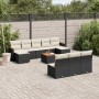 Set de sofás de jardín 11 pzas y cojines ratán sintético negro de , Conjuntos de jardín - Ref: Foro24-3258794, Precio: 573,93...