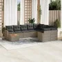 Garden sofa set 10 pieces with gray synthetic rattan cushions by , Garden sets - Ref: Foro24-3258721, Price: 589,12 €, Discou...