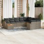 Set de sofás de jardín 10 pzas con cojines ratán sintético gris de , Conjuntos de jardín - Ref: Foro24-3258721, Precio: 596,7...
