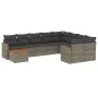 Garden sofa set 10 pieces with gray synthetic rattan cushions by , Garden sets - Ref: Foro24-3258721, Price: 589,12 €, Discou...