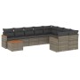 Set de sofás de jardín 10 pzas con cojines ratán sintético gris de , Conjuntos de jardín - Ref: Foro24-3258721, Precio: 596,7...