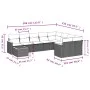 Garden sofa set 10 pieces with gray synthetic rattan cushions by , Garden sets - Ref: Foro24-3258721, Price: 589,12 €, Discou...