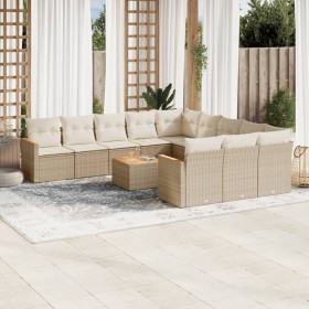 Set de sofás de jardín 12 pzas y cojines ratán sintético marrón de , Conjuntos de jardín - Ref: Foro24-3258838, Precio: 836,8...
