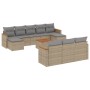 Set de sofás de jardín 11pzas con cojines ratán sintético beige de , Conjuntos de jardín - Ref: Foro24-3258825, Precio: 667,3...