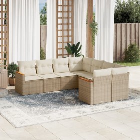 Juego de sofás de jardín con cojines beige 8 pzas ratán PE de , Conjuntos de jardín - Ref: Foro24-3258957, Precio: 574,33 €, ...