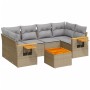 Set sofás de jardín 7 piezas y cojines ratán sintético beige de , Conjuntos de jardín - Ref: Foro24-3259042, Precio: 483,82 €...
