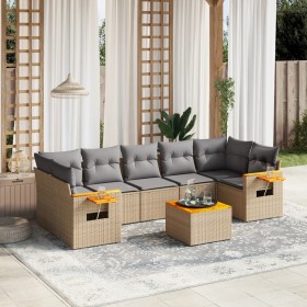 Juego de sofás de jardín con cojines beige 8 pzas ratán PE de , Conjuntos de jardín - Ref: Foro24-3259056, Precio: 523,59 €, ...