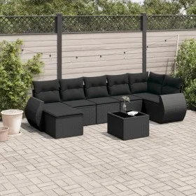 8-piece garden sofa set with black synthetic rattan cushions by , Modular outdoor sofas - Ref: Foro24-3221684, Price: 537,42 ...