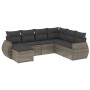 Set de sofás de jardín 7 piezas con cojines ratán PE gris de , Sofás modulares de exterior - Ref: Foro24-3221699, Precio: 433...