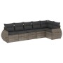 Set de muebles de jardín 6 pzas y cojines ratán sintético gris de , Conjuntos de jardín - Ref: Foro24-3253727, Precio: 402,55...