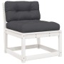 Juego sofás jardín 6 pzas con cojines madera maciza pino blanco de , Conjuntos de jardín - Ref: Foro24-3217026, Precio: 710,1...