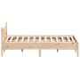 Estructura de cama madera maciza de pino 120x190 cm de , Camas y somieres - Ref: Foro24-844749, Precio: 126,59 €, Descuento: %