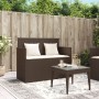 Banco de jardín con cojines ratán sintético marrón de , Bancos de jardín - Ref: Foro24-365762, Precio: 188,54 €, Descuento: %