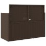 Banco de jardín con cojines ratán sintético marrón de , Bancos de jardín - Ref: Foro24-365762, Precio: 188,54 €, Descuento: %