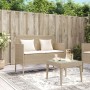 Banco de jardín con cojines ratán sintético beige de , Bancos de jardín - Ref: Foro24-365774, Precio: 168,11 €, Descuento: %