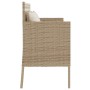 Banco de jardín con cojines ratán sintético beige de , Bancos de jardín - Ref: Foro24-365774, Precio: 168,11 €, Descuento: %