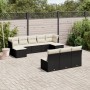 Set de sofás de jardín 10 pzas cojines ratán sintético negro de , Conjuntos de jardín - Ref: Foro24-3250125, Precio: 532,61 €...