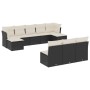 Set de sofás de jardín 10 pzas cojines ratán sintético negro de , Conjuntos de jardín - Ref: Foro24-3250125, Precio: 532,61 €...