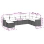 Set de sofás de jardín 8 pzas y cojines ratán sintético gris de , Conjuntos de jardín - Ref: Foro24-3258651, Precio: 499,71 €...