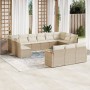 Set sofás de jardín con cojines 13 pzas ratán sintético beige de , Conjuntos de jardín - Ref: Foro24-3258859, Precio: 849,41 ...