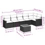 Set de comedor de jardín 7 pzas y cojines ratán sintético negro de , Conjuntos de jardín - Ref: Foro24-3258394, Precio: 470,7...