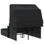 Tumbona doble con capota y cojines ratán sintético negro de , Tumbonas - Ref: Foro24-365807, Precio: 346,02 €, Descuento: %