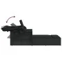 Double sun lounger with hood and black synthetic rattan cushions by , Loungers - Ref: Foro24-365807, Price: 361,92 €, Discoun...