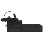 Tumbona doble con capota y cojines ratán sintético negro de , Tumbonas - Ref: Foro24-365807, Precio: 346,02 €, Descuento: %