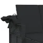 Double sun lounger with hood and black synthetic rattan cushions by , Loungers - Ref: Foro24-365807, Price: 361,92 €, Discoun...