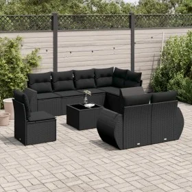 8-piece garden sofa set and black synthetic rattan cushions by , Modular outdoor sofas - Ref: Foro24-3221644, Price: 681,69 €...