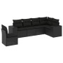 Set de sofás de jardín 6 piezas y cojines ratán sintético negro de , Conjuntos de jardín - Ref: Foro24-3222624, Precio: 434,0...