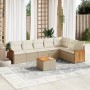 Juego de sofás de jardín con cojines beige 8 pzas ratán PE de , Conjuntos de jardín - Ref: Foro24-3260119, Precio: 555,46 €, ...