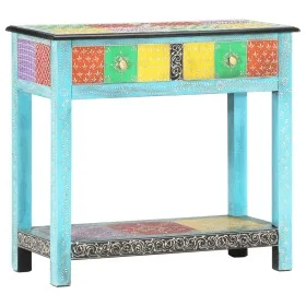 Mesa consola pintada a mano madera maciza de mango 80x35x75 cm de vidaXL, Mesas auxiliares - Ref: Foro24-286160, Precio: 188,...
