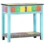 Hand-painted solid mango wood console table 80x35x75 cm by vidaXL, Side tables - Ref: Foro24-286160, Price: 188,51 €, Discoun...